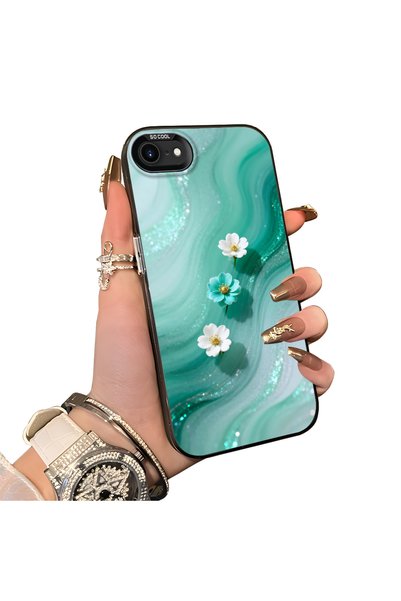 Hontinga iPhone 7 Compatible Silicone Edge Hard Back Case Couple Phone Case w...