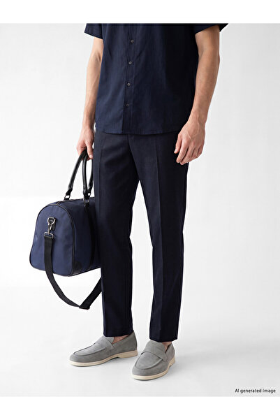 LC Waikiki Rmz Gi̇yi̇m Farkiyla Standard Fit Linen Blend Men's Trousers