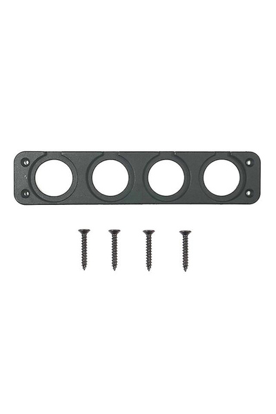 POWERTECH πάνελ πρίζας για σκάφη & οχήματα PTL-015, 4 θέσεις, 196x43mm