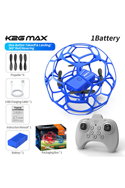 Choice Blue JCMO K26 MAX 2.4G RC Racing Football Drone 3D Full Protection Hov...