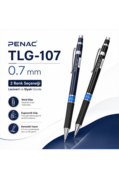 PENAC TLG-107 Profesyonel Teknik Çizim Kalemi Ergonomik Versatil Mekanik Uçlu...