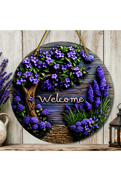 YALOVA SHOP UV Baskı Modern Ve Şık Kapı Süsü Welcome Kapı Süsü Tablosu