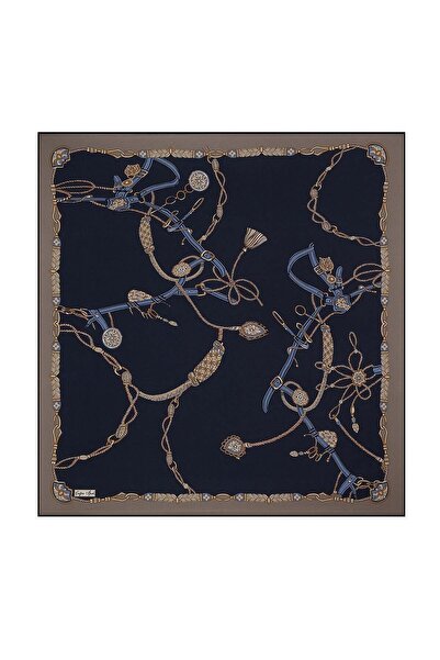Çağrı İpek Call Icon Pattern Tivil Silk Scarf 14001-6