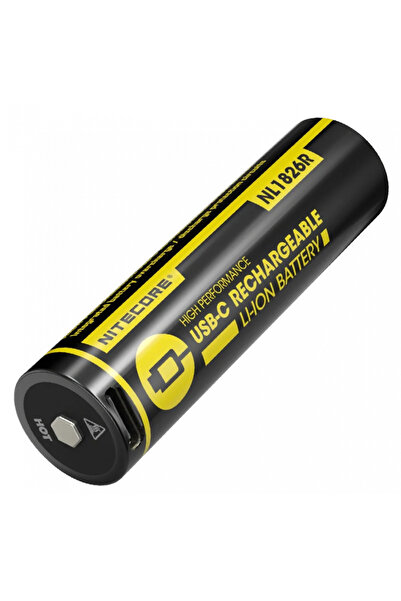 Nitecore επαναφορτιζόμενη μπαταρία τύπου 18650 NL1826R, 2600mAh, USB-C