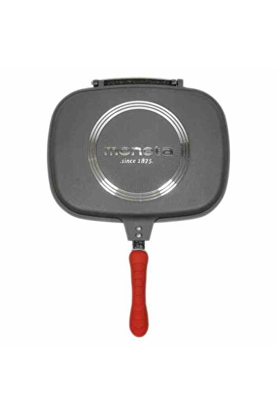 moneta Tigaie grill, Moneta, Aluminiu, 32 x 24 cm, Negru/Rosu