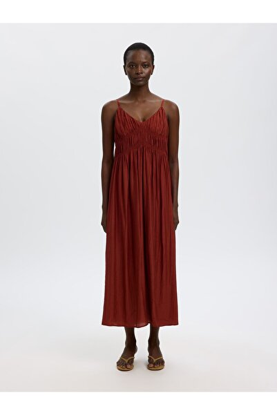 SELECTED Maxikleid V-Ausschnitt Spaghetti