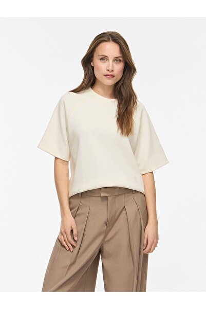 VILA Sweatshirt mit kurzen Ärmeln VIREFLECT Rundhals