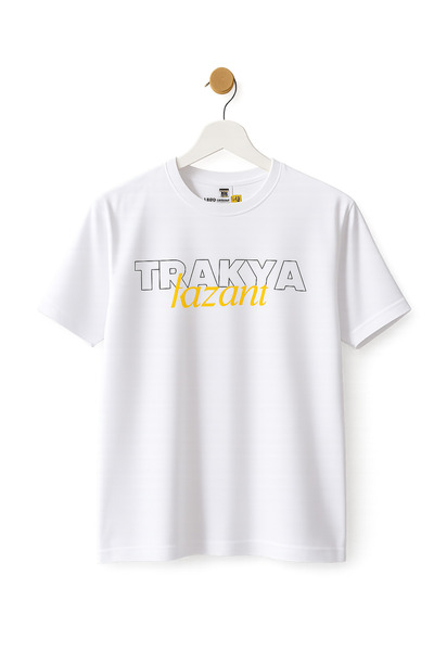 veracraft Thracian Girl Printed Unisex White Crew Neck Cotton T-Shirt Trakya-01
