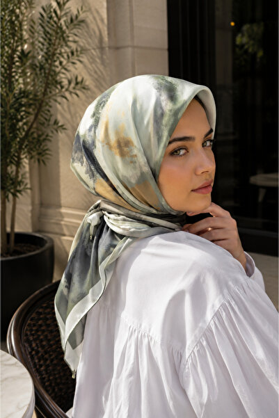 EBRUTESETTÜR Modern Floral Pattern Scarf Series Mint