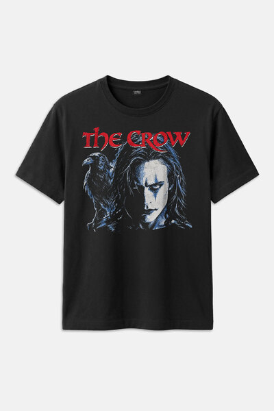 Kendim Seçtim تي شيرت فينتاج فيلم The Crow Eric Draven Gothic Cinema Crow مطب...