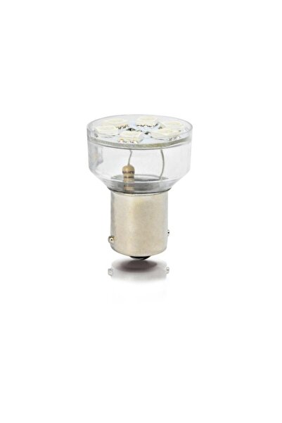 Vecta Set 2 becuri auto cu LED-uri 12V BA15s S25, 6 LED-uri, 5050 SMD, roșu