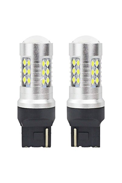 AMIO Becuri auto LED CANBUS T20 7440 W21W Alb 12V 24V, 3030 24SMD, 5600K, 56x...