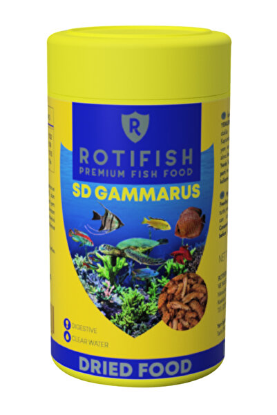 Rotifish SD Gammarus 100 ml (9 gr.) Doğal Kurutulmuş Gammarus Balık ve Kaplumbağa Yemi