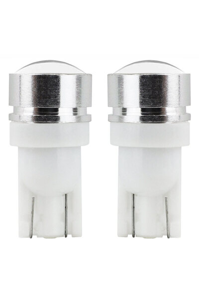 AMIO Bec de pozitie tip LED , T10 W2.1x9.5 W5W, 12V , 3xCOB, cu lupa , culoar...