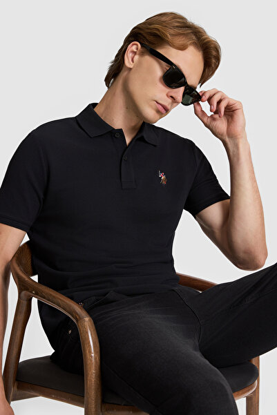 U.S. Polo Assn. Erkek Siyah Basic Tişört 50326972-VR046