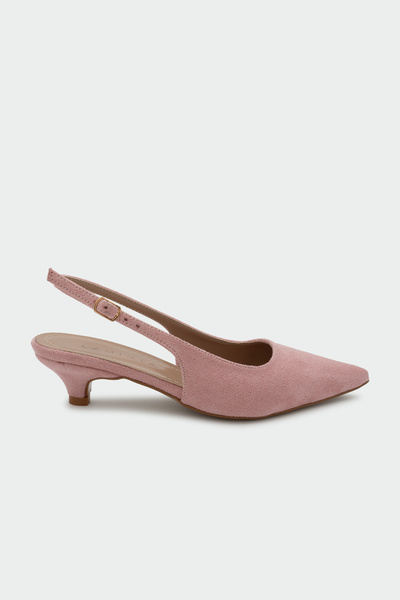 LAMİNTA Clint Buckle Pointed Toe Women's Powder Heeled Shoes