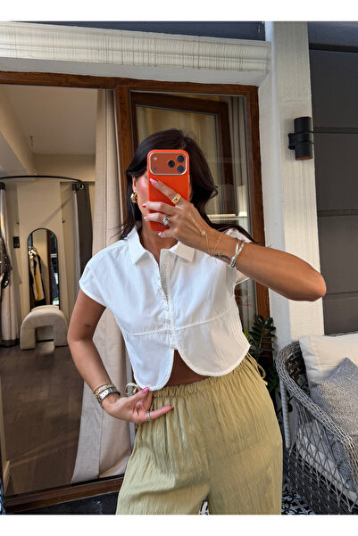 Vonica Official Crop Poplin Gömlek