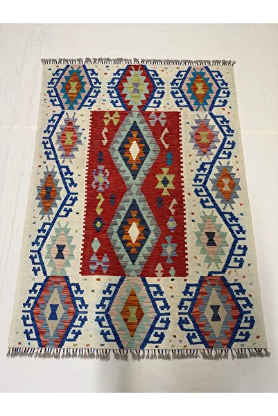 Afgan Halı El Dokuma Afgan Kilim Anadolu Desenlı 100% Yün Kök Boya