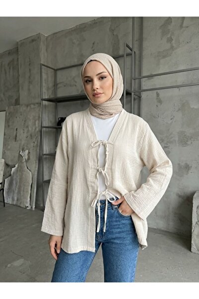 Naknaku Three-Lace Muslin Tunic-Stone