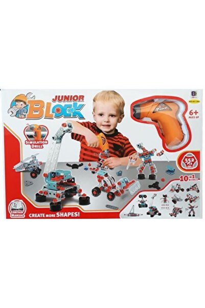 Blue Toys Σετ Κατασκευών με Κατσαβίδι - Junior Block 552 τεμάχια (MKD998348)