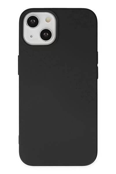 iPhone 14 Kılıf Nano içi Kadife Silikon - Siyah