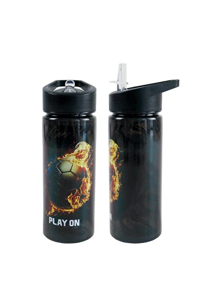 S COOL Sticlă de apă 600 ml, din plastic, cu pai, PALY ON, 23x8.5 cm - S-COOL