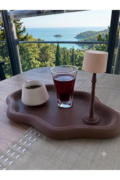 Generic Dalgalı Tasarım Estetik Sunumluk Tepsi - Modern Ev Dekorasyonu Ve Kah...