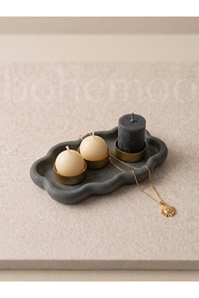 Bohemoo Bulut Dekoratif Takı Tabağı 22 cm | Takı Organizer, Anahtar Tabağı, M...