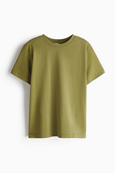H&M تي شيرت قطني كبير الحجم