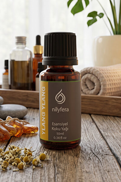nilyfera Premium Ylang Ylang Esansiyel Koku Yağı 10 ml - Buhurdanlık, Difüzör, Çamaşır, Mum ve Temizlik Esansı