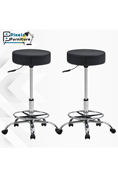 PixelsFurniture Set of 2 Bar Stools Pixel Furniture Adjustable Modern Design ...