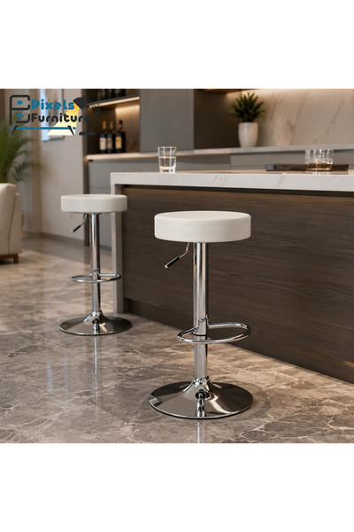 PixelsFurniture Set of 2 Bar Stools Pixel Furniture Adjustable Modern Design ...