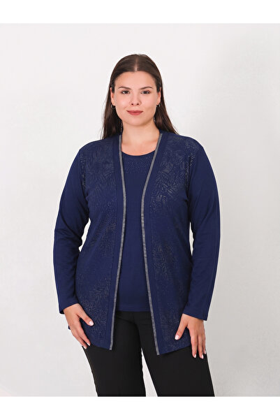 Lanze Thin Suit with Short-Sleeved Blouse Inside and Jacket 5201t