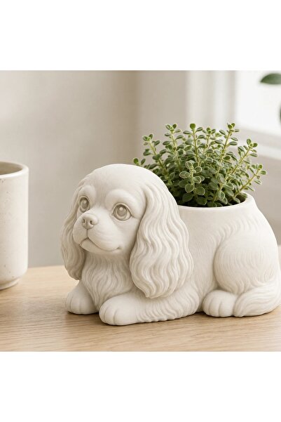 OEM Mini Ghiveci Decorativ Animalut Cavalier King Charles Spaniel Imprimat 3D