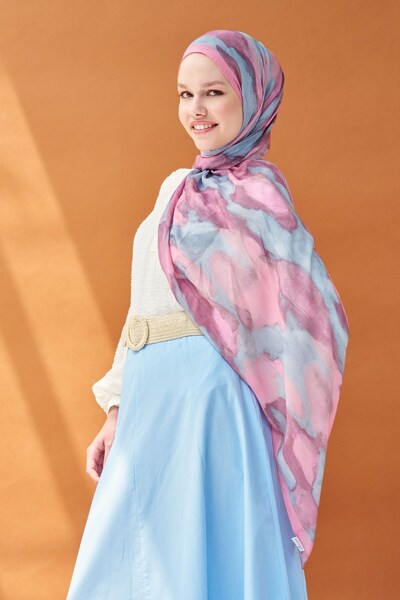 Silk Home شال ريفا تينسل كلاود بينك