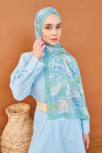 Silk Home Riva Shawl Tencel Paisley Mint Green