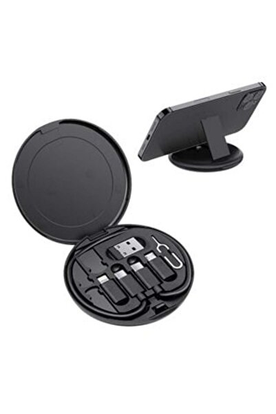 OEM Set cablu adaptor 3 în 1 și suport telefon mobil Ø8 cm