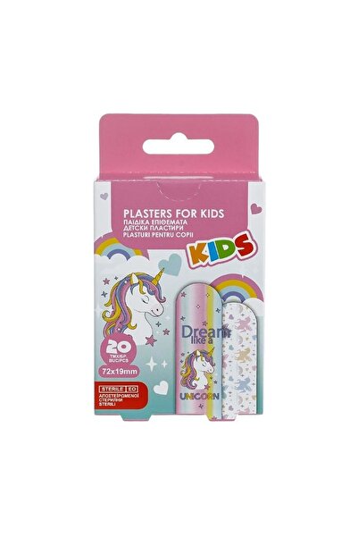 Jumbo Plasturi Sterili pentru Copii Unicorn, 20 buc, modele colorate, ambalat...