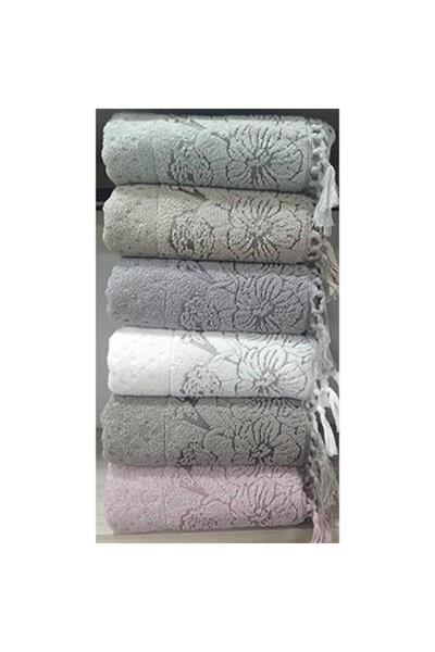 Pupilla Penye Jakarlı 6'Lı Paket El-Yüz Havlu 50*90 Sembol 3059