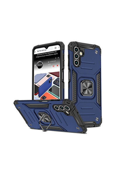 OEM 5G Πίσω Κάλυμμα Σιλικόνης/Πλαστικό Μπλε με Μαγνητική Βάση για Galaxy S24