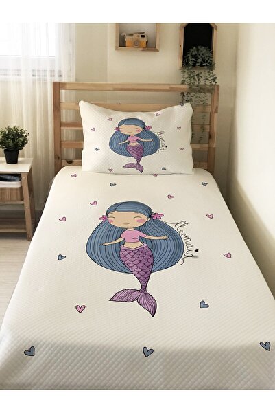 milbaygrup Mermaid Patterned Baby and Kids Printed Single Pique Set 160 X 220...