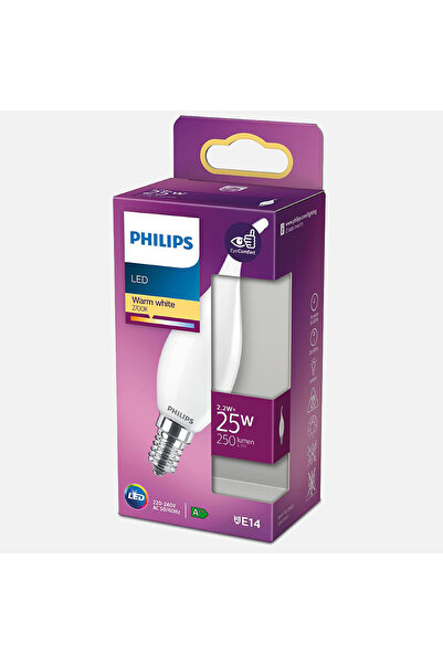 Philips Led Classic BA35 WW FR 2.2 W Beyaz E14 LED Ampul, 35.0W