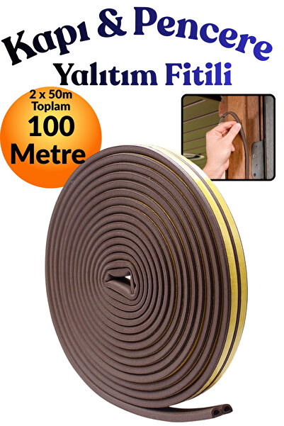 KAYRA LEATHER CRAFT Brown 50 X 2= 100 Meters Self-Adhesive Door Window Tape W...