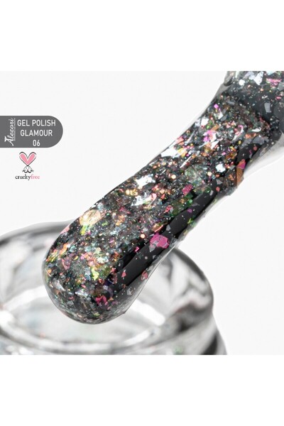 ALEZORI Βερνίκι Gel Glamour 06 (No 1212 Glitter) 15ml