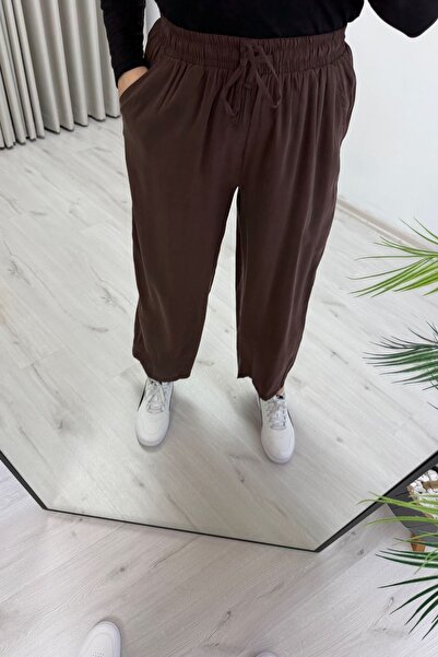 T Moda Store İkoll Glarmi Elastic Waist Ankle Length Summer Comfortable Fit P...