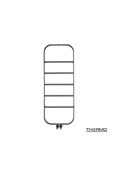 Thermo Spark Θερμαινόμενη πετσετοκρεμάστρα 120x45cm Black Brushed PVD ΔΕΝ ΠΕΡ...