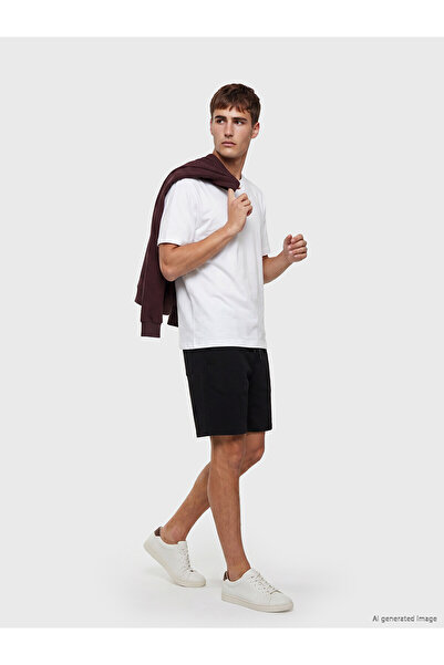 LC Waikiki Lcw Vision Black Regular Fit Soft Touch Men's Shorts