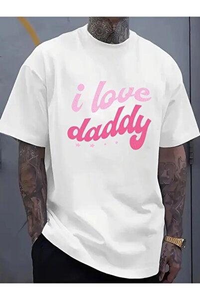 23 nisan تي شيرت رجالي بطباعة "I Love Daddy"، إصدار محدود، أبيض اللون، جديد و...