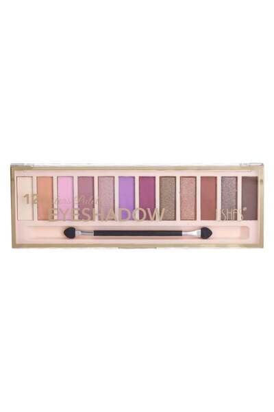 CATIANO Paleta Machiaj cu Farduri Mov Mat & Glitter (12 Culori) 13g