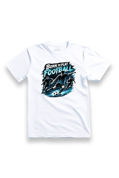 OEM Tricou personalizat cu mesaj: "Născut să jocă fotbal", model fotbal albas...
